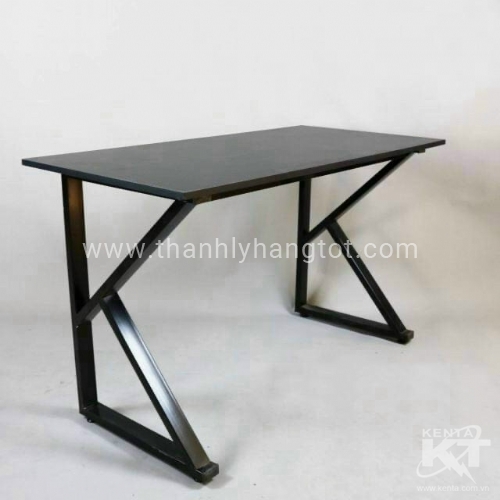 Bàn chữ K chân Đen Mặt Đen 60x120x c 73