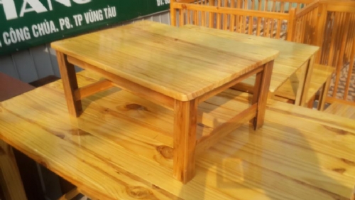 BÀN GỖ THÔNG  NHẬT 40x60x33