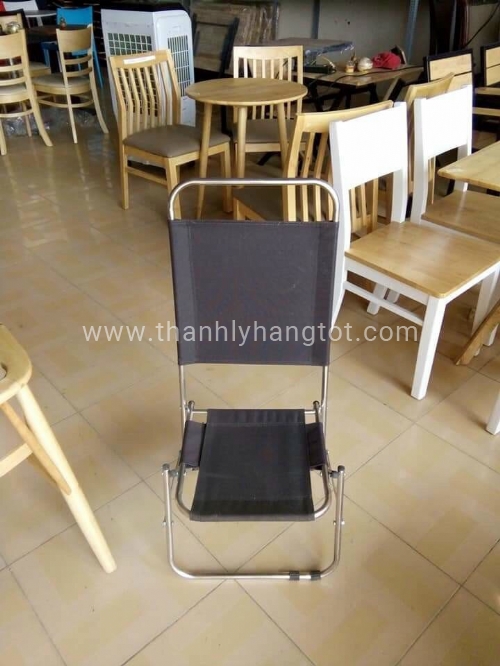 Ghế xếp inox vải dù (lưng cao)