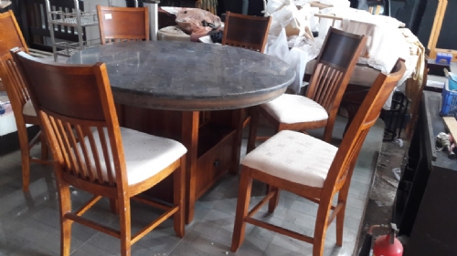 BÀN MẶT ĐÁ CHÂN GỖ XUẤT KHẨU