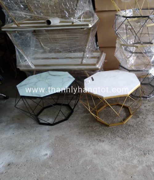 Bàn sofa mặt kính xanh