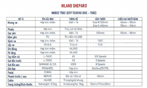 Xe đạp HIU022-700C đen