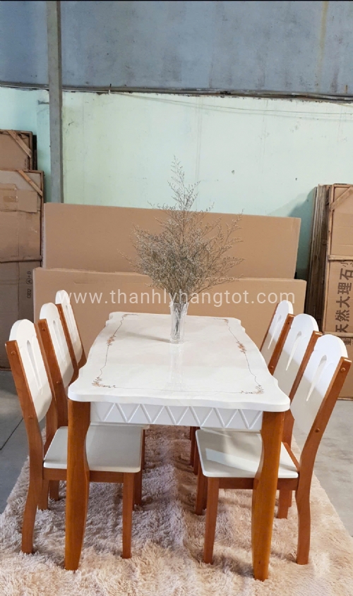Bộ Bàn Ăn Mặt Đá NEW