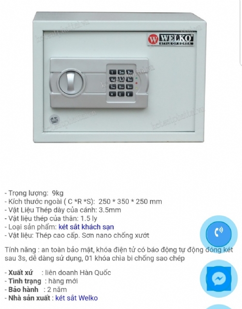 Két sắt khách sạn