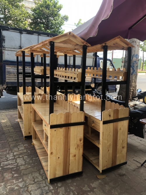 Quầy gỗ cafe 1m