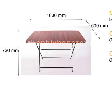 Bàn mặt liền 60x100