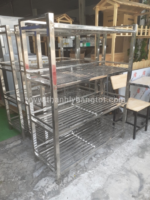 Kệ chén inox 4 tầng 1m2 (150x120x45)