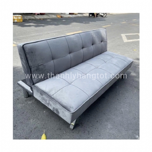 GHẾ SOFA BED XÁM NHUNG